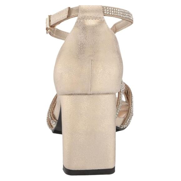 Bella Vita Women's Alliette Dress Soft Gold Metallic Heeled Sandals Size 7W - Picture 7 of 7